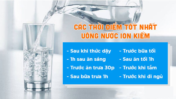 Những thời điểm cơ bản nhất để uống nước ion kiềm ngăn mất nước – nếu có nhiều hoạt động cần phải bổ sung thêm nước