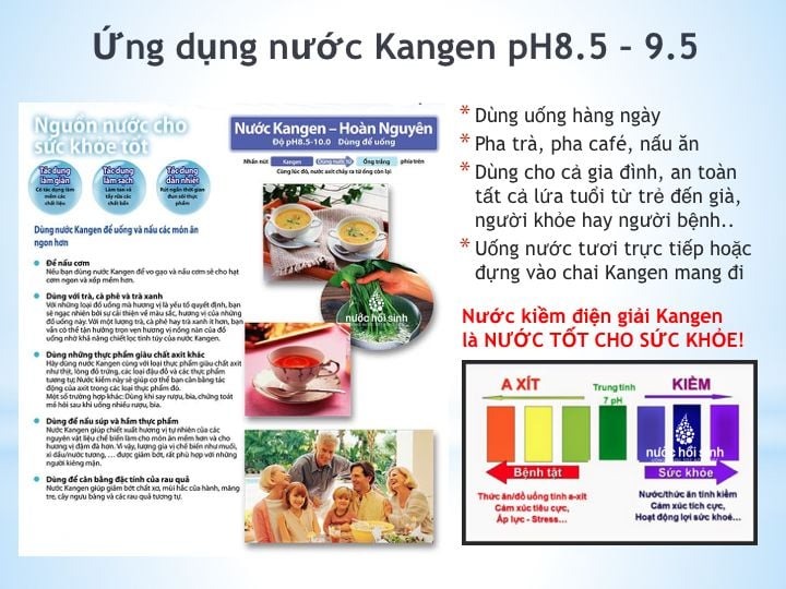 Công dụng của nước Ion Kiềm Giàu Hydro pH 8.5-9.5: Uống hàng ngày, nấu ăn, pha trà thơm ngon hơn