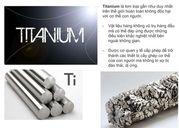 Titanium là kim loại quý chỉ dùng cho các hoạt động tầm cỡ thế giới hoặc chăm sóc sức khỏe