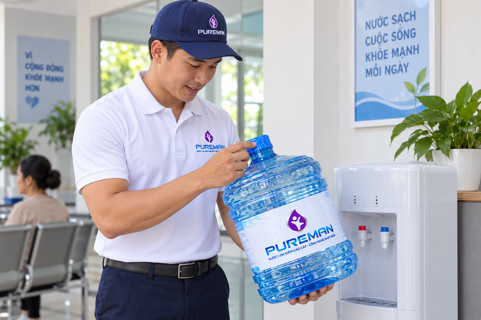 Kiểm tra niêm phong bình PureMan trước khi đưa vào sử dụng
